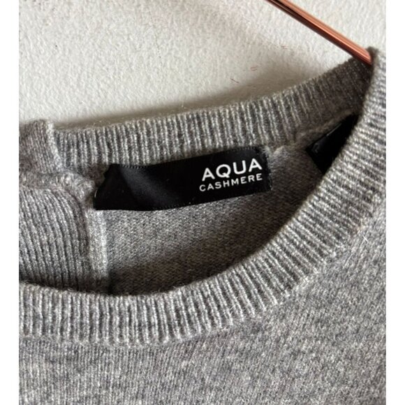 Aqua Cashmere Womens Peplum 3/4 Sleeve Crew Neck Knit Sweater Gray Sz S/L - Picture 8 of 9